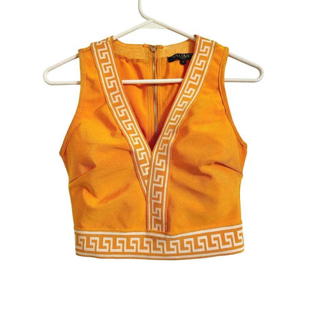 Valiant Paris Yellow Cropped Top, Size S